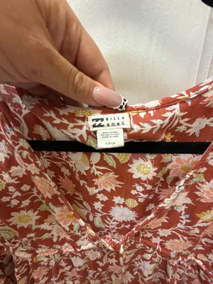Billabong Time Goes By Cropped Peplum Long Sleeve Floral Top thumbnail 2