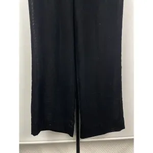 Vintage‎ Armani Exchange Black Velvet Velour Slack Trouser Pants Size 0 thumbnail 5