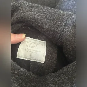 Abercrombie & Fitch Turtleneck Top Back Button Detail Small Dark Gray Vintage thumbnail 3