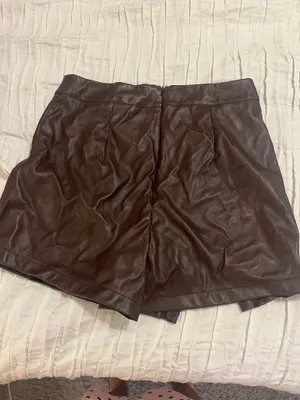 Brown leather skirt thumbnail 4