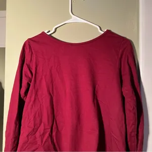 Flutter Squeak‎ Women's Size Medium Thick Knit Top Sweatshirt Cherry Red Pockets thumbnail 7