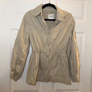 Abercrombie & Fitch‎ Utility Jacket Tan Small Cinched Waist Safari Casual thumbnail 3