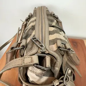Pre-Owned Burberry Satchel Shimmer Nova‎ Check Canvas thumbnail 9