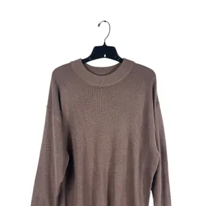 Free People FP Beach Oversized Pullover Sweater Brown Cotton Blend Stretch NWT L thumbnail 2