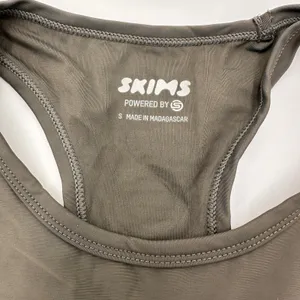 Skims Grey Gun Smoke Racerback Tank Top NWT Size Small thumbnail 3