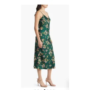 NWT Lost + Wander Sarah Floral Print Midi Slipdress Green Size Medium thumbnail 3