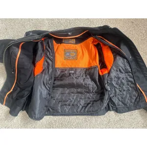 First Classics Womens L Black Leather Zip Up Motorcycle Biker Jacket Insulated thumbnail 3