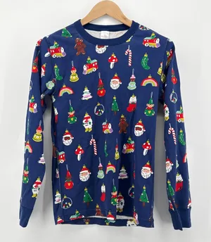 Hanna Andersson Heirloom‎ Ornaments Organic Cotton Long John Pajama Top Small thumbnail 1