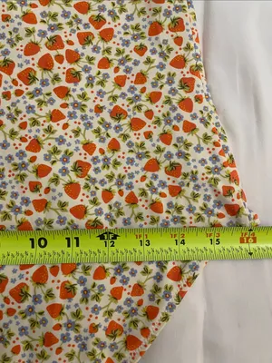 Aerie Real Good Strawberry Floral Bandeau Swimsuit Gingham Tie Women's M thumbnail 7