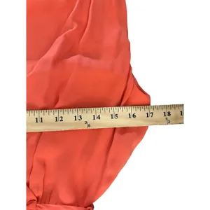 Rebecca Minkoff Wrap Midi Dress Orange‎ Size XS Sleeveless Open Sides C8-0 thumbnail 2
