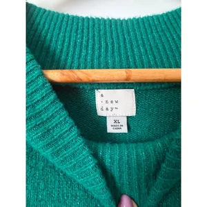 A New Day Green Ciao Ciao Sequin Mock Neck Sweater XL Relaxed Long Sleeve thumbnail 8