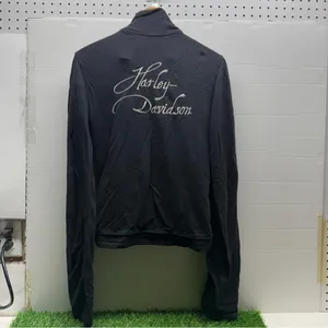 Harley Davidson Y2K Silver Logo Zip Up Jacket thumbnail 2