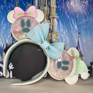 Disney parks x Loungefly Mickey & Minnie Mouse snowmen shaker snowglobe ears NWT thumbnail 1