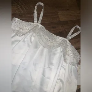 Rya Primrose beaded Chemise Nwt M slip satin anthro wedding sexy lingerie $150 thumbnail 6