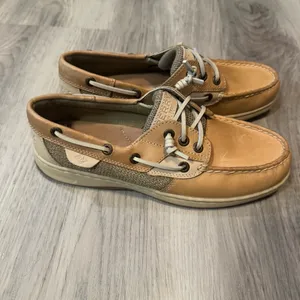 Sperry Top Sider Women’s 7 Tan Boat Shoe Loafers thumbnail 2