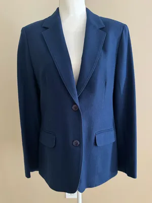 VTG Pendleton 100% Virgin Wool Women’s Navy Blue Blazer Sz 14 thumbnail 1
