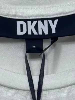 DKNY White Flutter/Ruffle Sleeve crew neck T-Shirt, thumbnail 3
