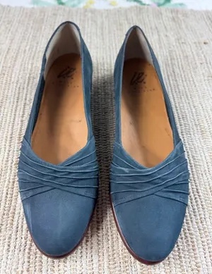 i.z. shoes women blue suede ballet‎ flats w Nike Air size 8.5 N thumbnail 1