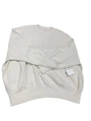 Free People wms pearl beige casual over sized knit pull sweater sz L SKU 10-783 thumbnail 14