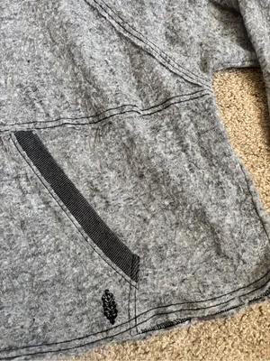 Free People FP Movement Gray Lightweight Cropped Hoodie with Drawstring thumbnail 8