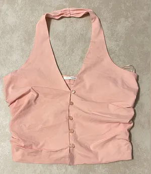 Zara TOP HALTER VEST WITH GATHERING thumbnail 1