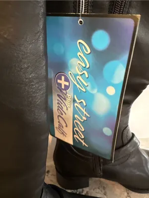 Easy Street Jewel Plus Women's 7.5 Wide Calf Riding Boots - Black Knee-High NWT thumbnail 2