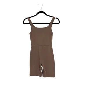 Aritzia Babaton Contour Squareneck Bodycon Romper Deep Taupe Brown Size XS thumbnail 7