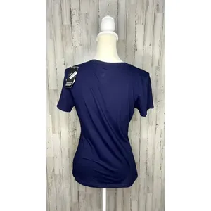 NWT NHL Nashville Predators Women's Medium Navy V-Neck‎ Short Sleeve T-Shirt thumbnail 4
