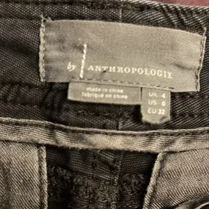 Anthropologie Embroidered Side Stripe‎ Black ankle pants Size 0 boho high rise thumbnail 7