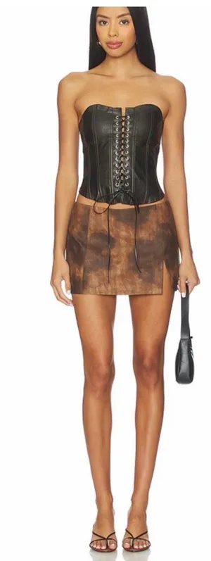 Revolve brown mini skort new with tags! Size XS thumbnail 1