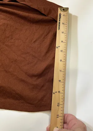 Wild Fable Dark Brown Ribbed Ruched Halter Tube Top Size XL thumbnail 5