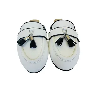 Adrienne Vittadini‎ Saige Tassel Loafer Mule In Smooth White Size 8.5M NWB thumbnail 3