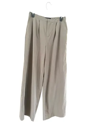 Women's Who What Wear Beige Wide Leg Trousers Size 6 thumbnail 3