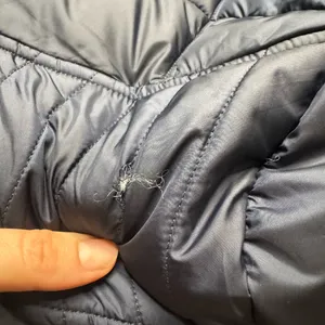 🧥‎ Liz Claiborne Women’s Navy Quilted Puffer Coat XXL Gold Zip Longline Warm 🧥 thumbnail 7