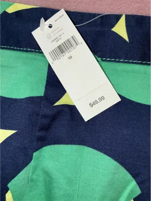 New With Tags GAP Women's Navy Blue & Green Tennis Ball Print Mini Skirt Size 10 thumbnail 4