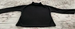 Black Merino Wool Mock Neck Sweater, Size 4 thumbnail 12