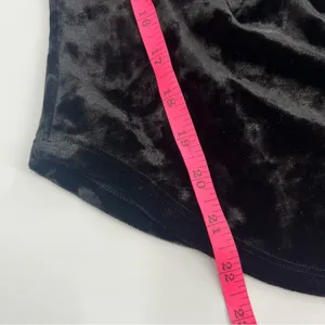Free people Perfect Date black velvet draped‎ top sz S thumbnail 6