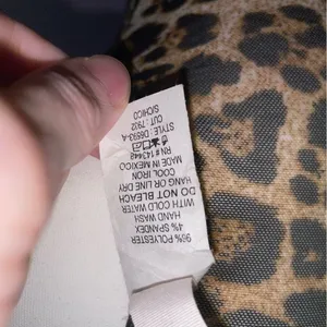 Cheetah Print Swim Cover Up Mesh Cutout Mini Dress Tie Front Small thumbnail 5