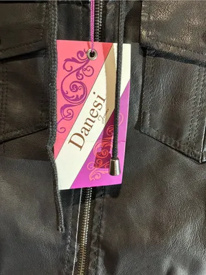 Danesi Black Hooded Faux Leather Jacket Size M thumbnail 3