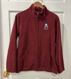 Disney Parks Mickey Mouse Full Zip Fleece Jacket Women’s Size M Disney World Red thumbnail 1
