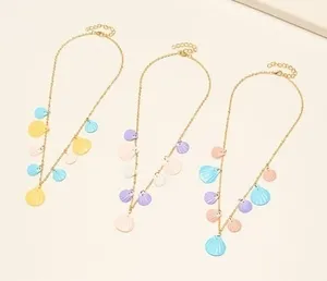 3/$30 💛 Multi Color Shell Necklace Gold thumbnail 1