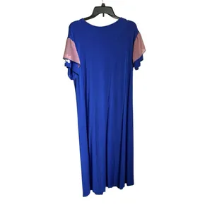 Floral Blue Maxi Dress Size 2X thumbnail 2
