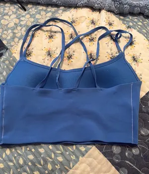 Bright blue sports bra aerie thumbnail 1