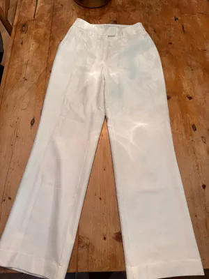 Greylin White Straight-Leg Trousers thumbnail 1