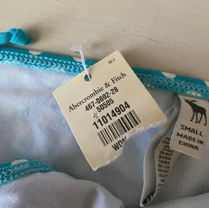 Y2k NWT abercrombie and fitch blue polka dot side tie low rise bikini bottoms thumbnail 4
