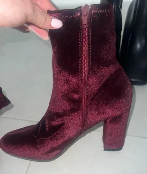 Red Velvet Sock Boots Size 7.5 thumbnail 1