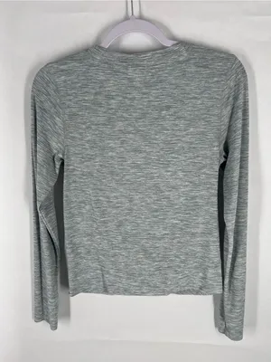 Old Navy Active Breathe ON Twist Front Workout Top Gray Space Dye Size M‎ thumbnail 6