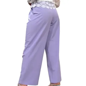 New Kathy Ireland Pleated Wide Leg Trousers Pants Wisteria Purple Size 12 thumbnail 7