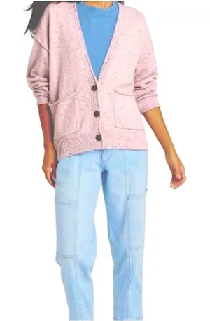 🦋 Universal Threads Lilac Pink Speckled Cardigan Sweater Size Medium thumbnail 1