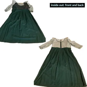 Miss Dorby Vintage 1990'S Green & White One Piece Dress With Tie Back Belt (6p) thumbnail 12